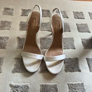 Aquazzura Bridal White Women's Slingback Heels